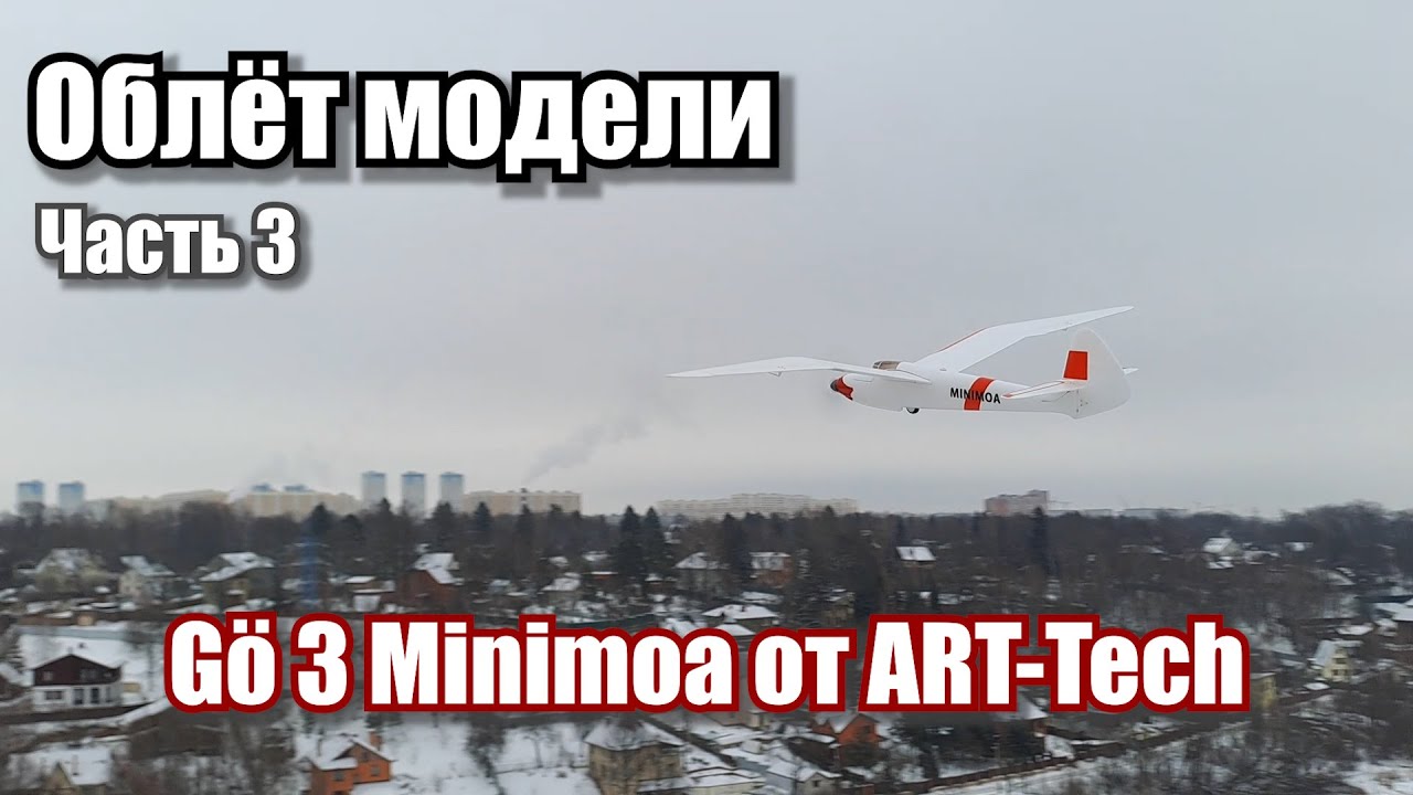 Часть 3.  Ретро планер Gö 3 Minimoa от ART-Tech .Облёт