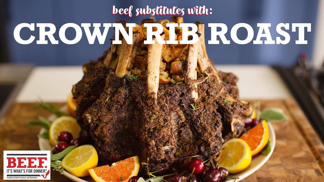 Beef Substitutes: Stuffed Beef Crown Rib Roast with Herb Stuffing with Jet Tila