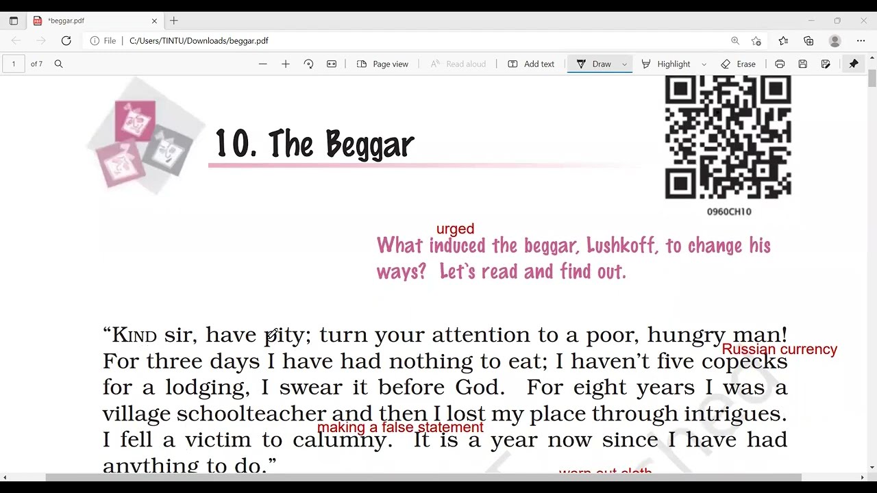 THE BEGGAR (PART 1)MALAYALAM EXPLANATION/CLASS 9 ENGLISH MOMENTS UNIT 10/SIMPLE AND FAST