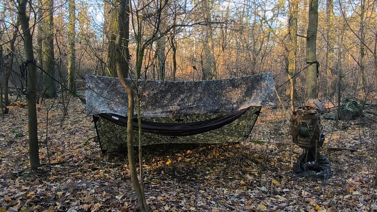 Ostatni biwak listopada w Hamaku. Piękna i zimna pogoda.(4K)