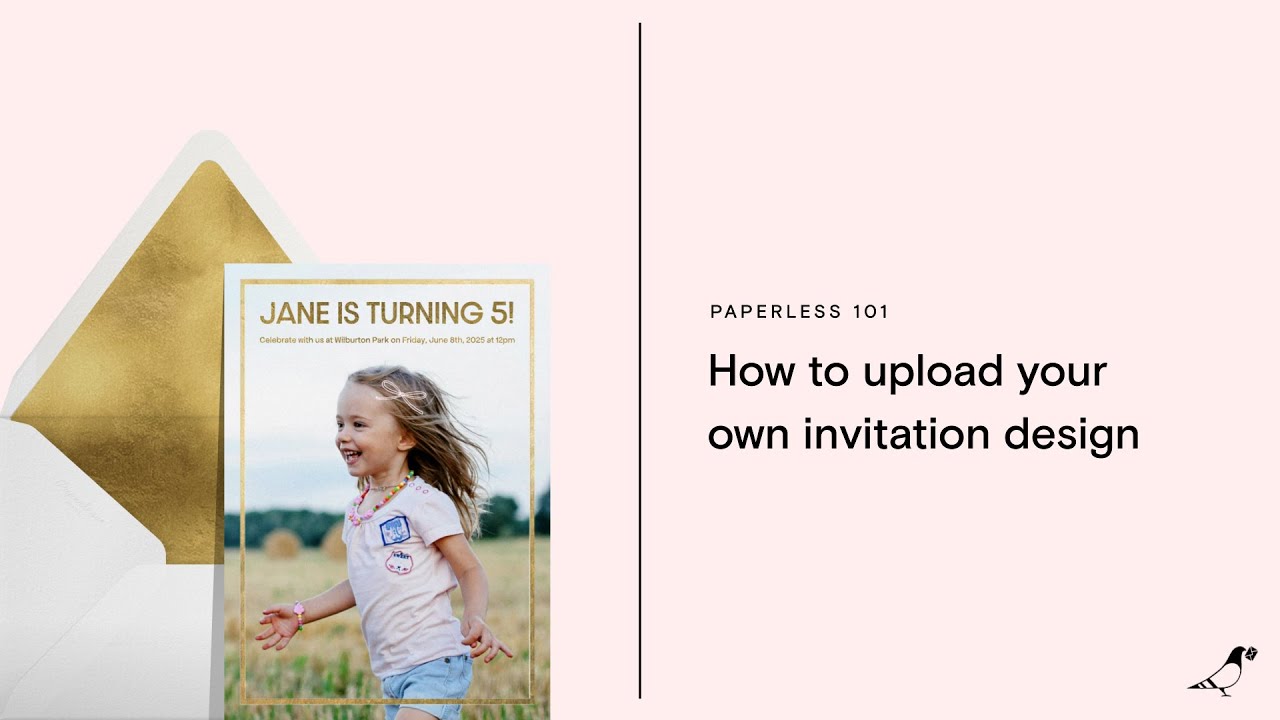 How to upload your own invitation design with Paperless Post