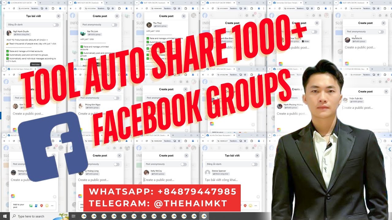 Tool Auto Share Facebook Post | MKT Care Software | Automatic Posting Software