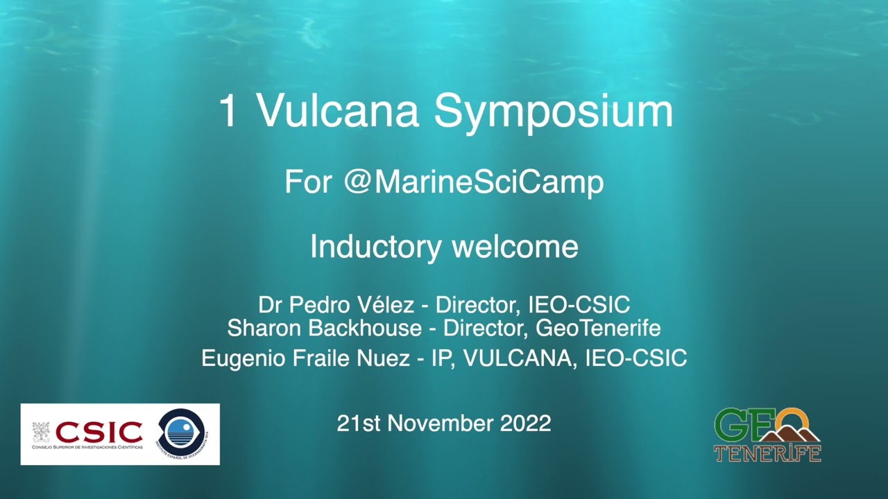 1VulcanaSymposium intro with Dr Pedro V&eacute;lez. IEO-CSIC