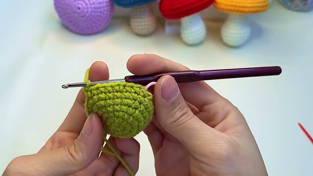 Mushroom Keychains #crochet #crocheting #handmade
