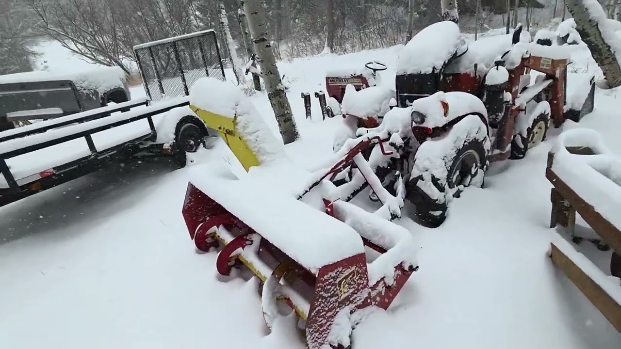 Getting ready to use the snowblower i fixed. 