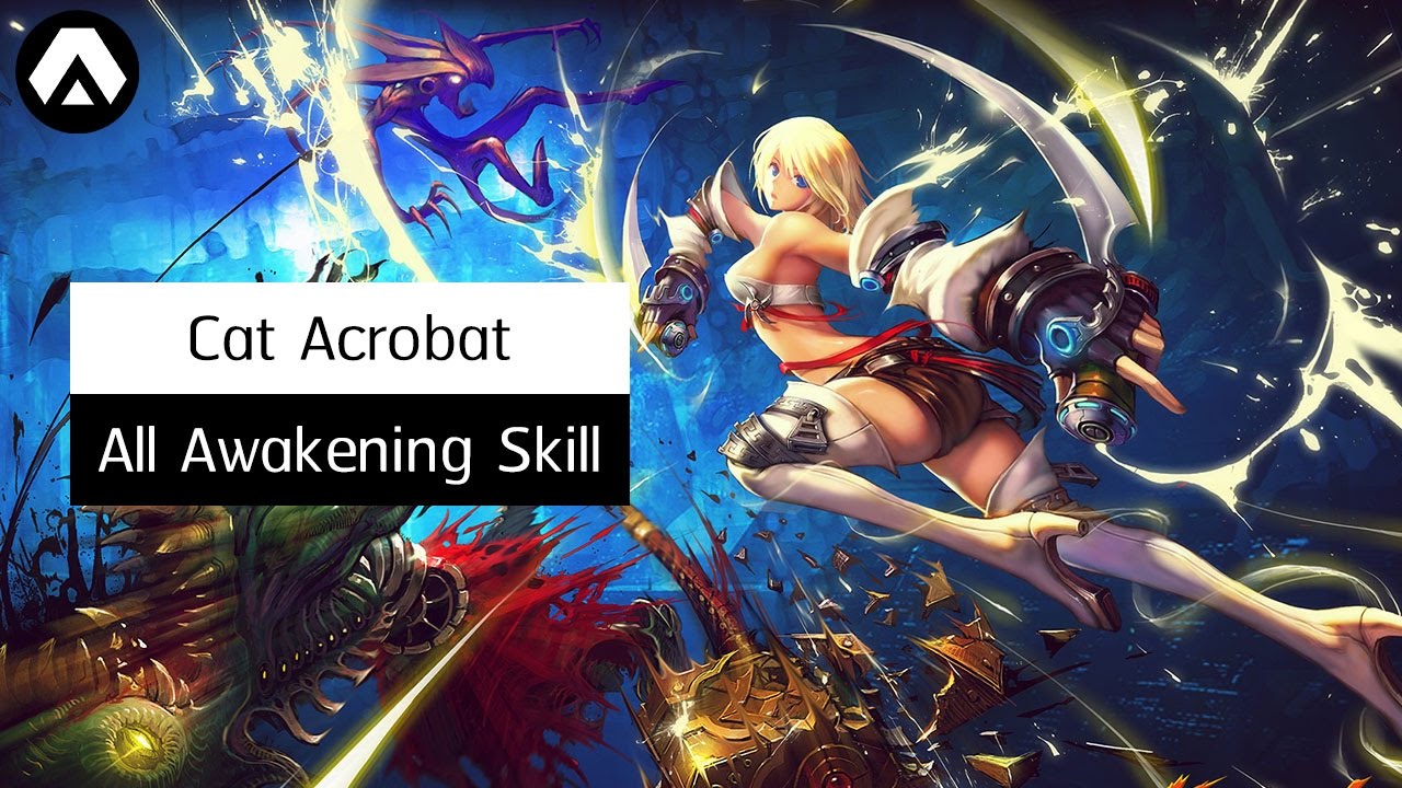 [Kritika] Cat Acrobat : All Awakening Skill (LV.10) Red & Blue