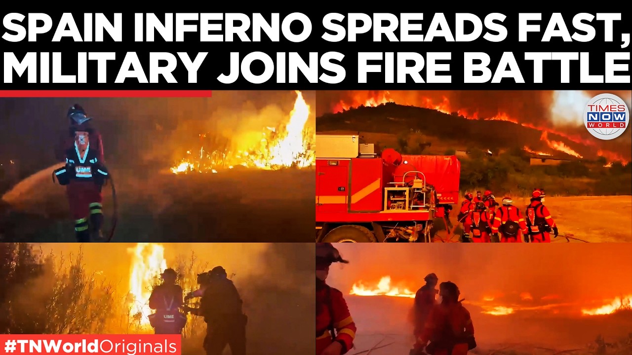 SPAIN WILDFIRE! Zaragoza Inferno Burns 1,000+ Hectares, Military Deployed | Times Now World