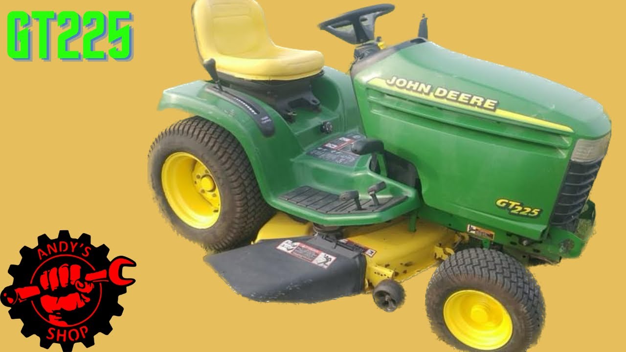 Установка и снятие косилочной деки John Deere GT225, GT235