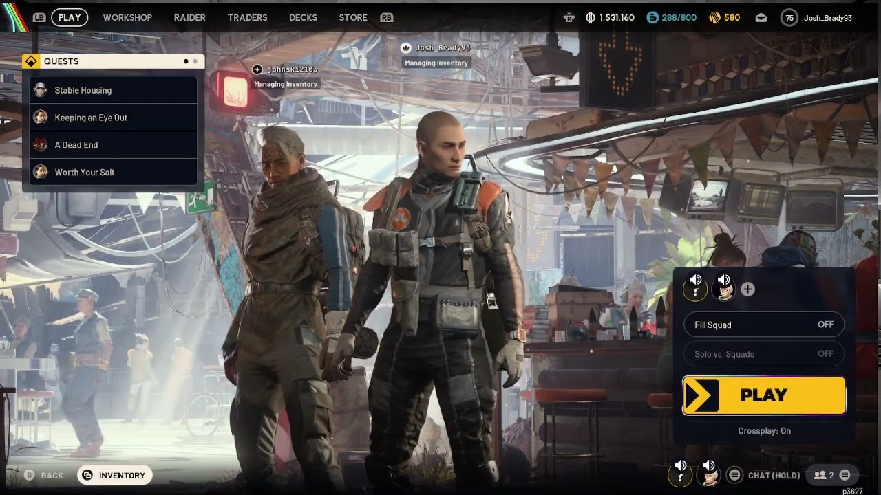 playing arc raiders come hang out.  NO CAM