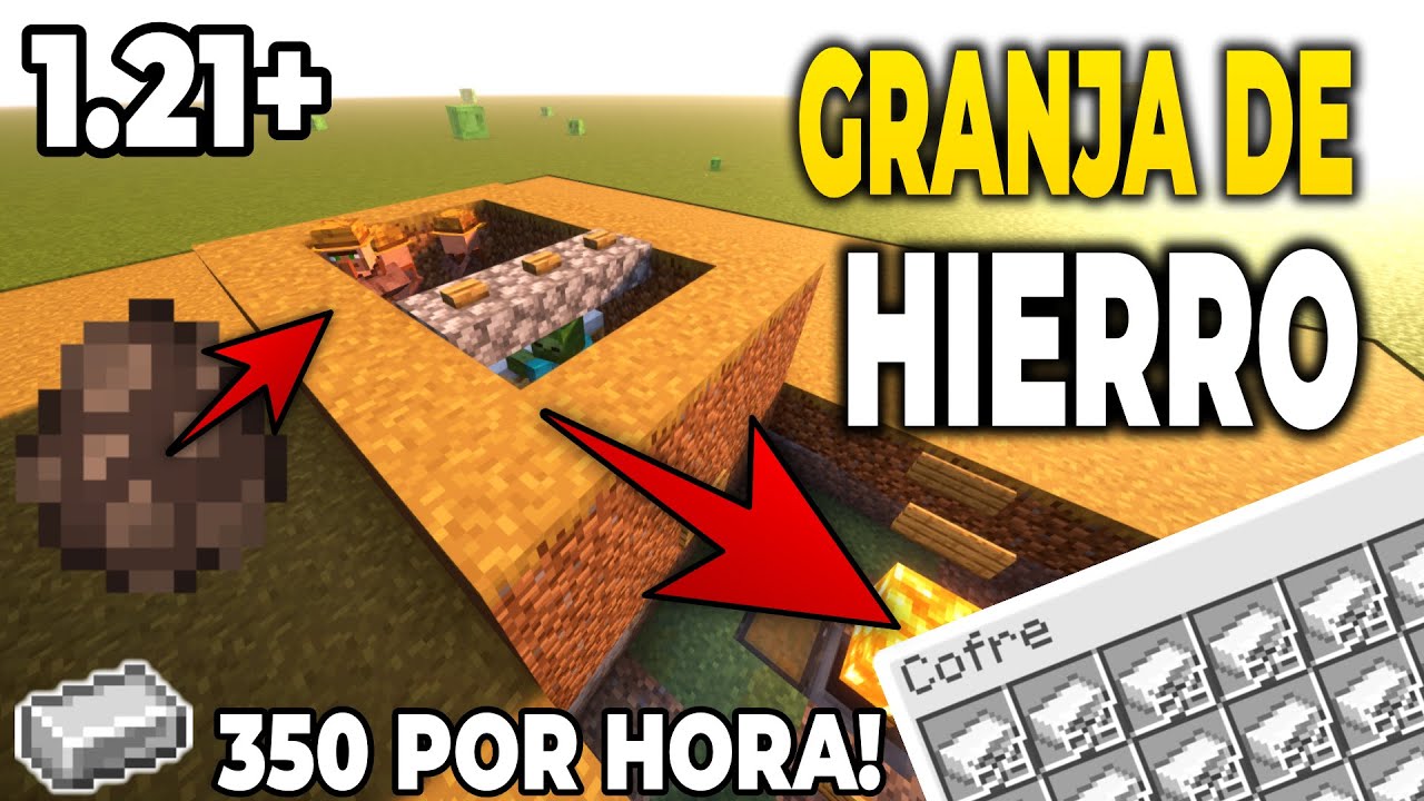 ⭐COMO HACER GRANJA DE HIERRO 1.21 (JAVA) FACIL ✅