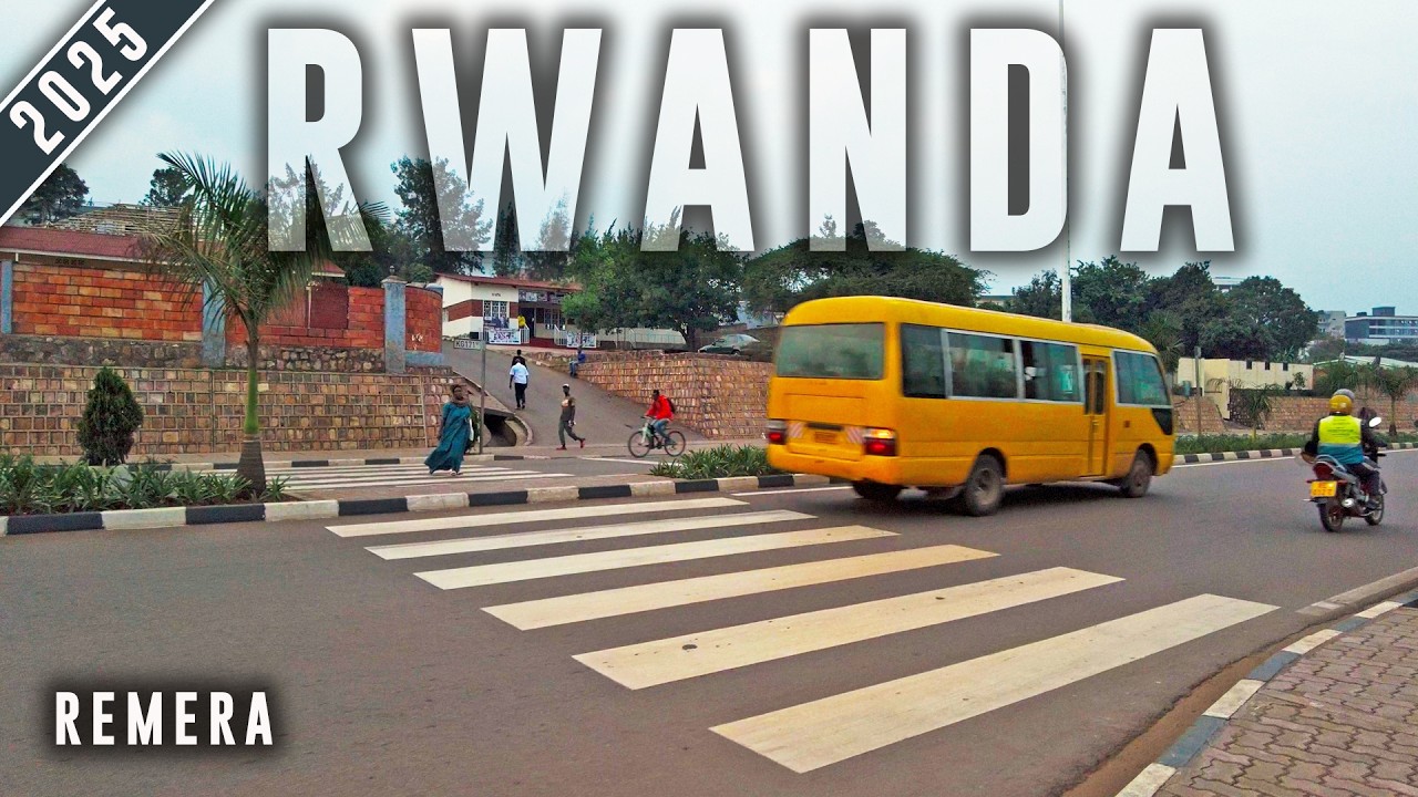 🇷🇼Look at the Scenic Clean Streets to Kigali International Airport, Green Lush Trees!
