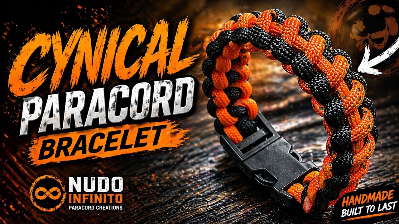 How to build a cynical Paracord knot bracelet step by step #paracord #nudoinfinito #bracelet #diy