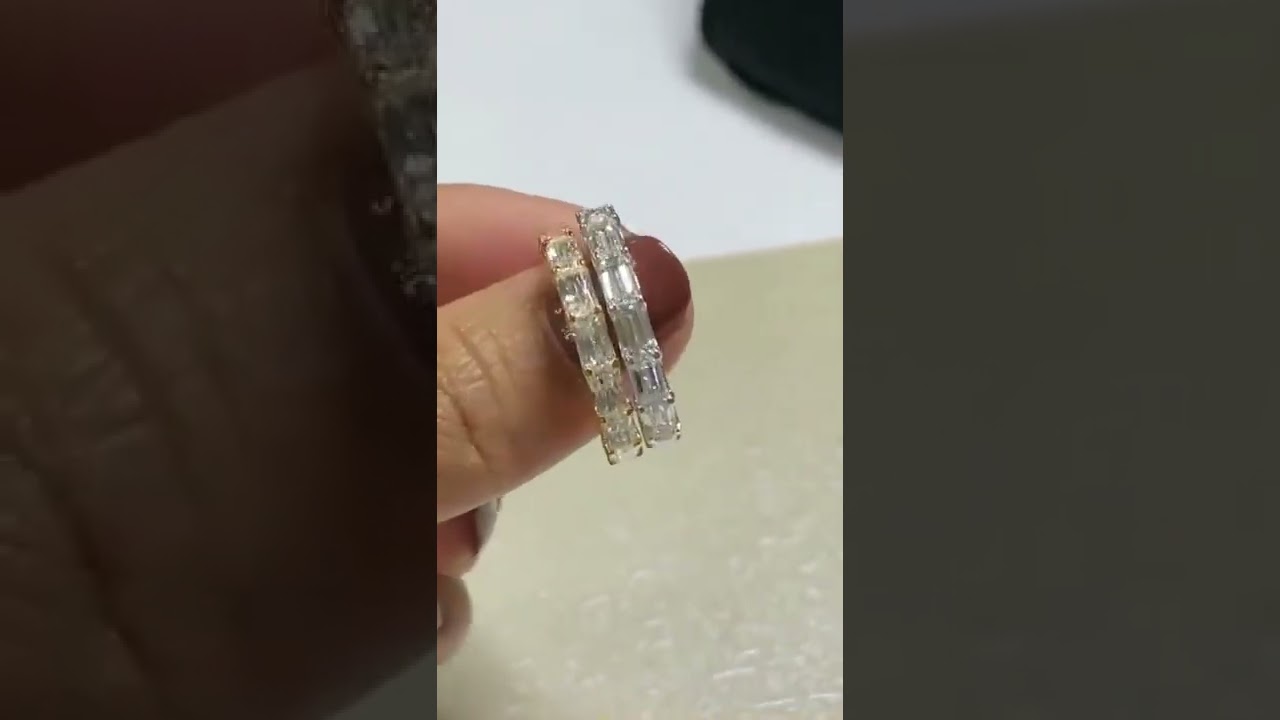 Baguette cut diamond ring #shorts #anniversarygift #labgrowndiamondring #ring #engagementring #gift