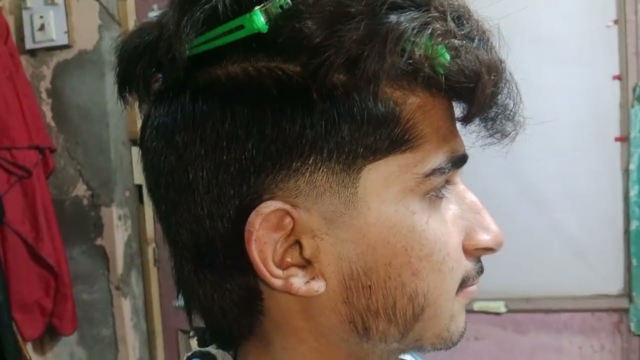 before % after Wolf hair cutting 