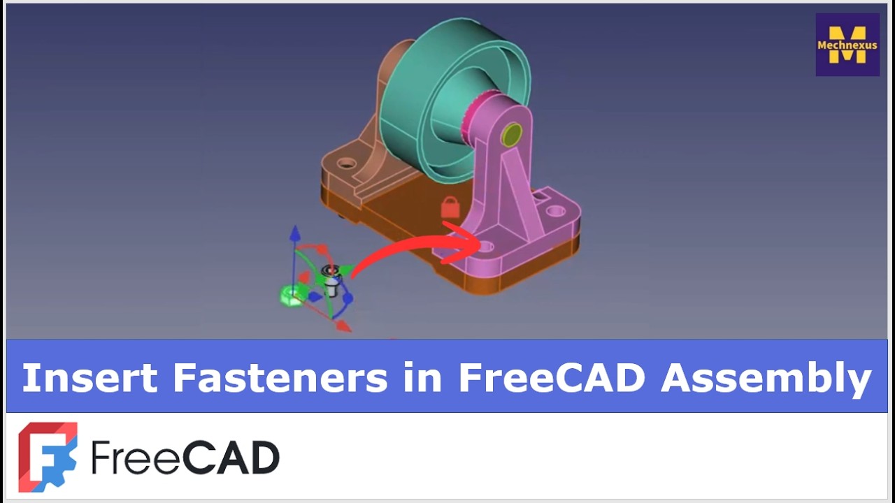 Вставка крепежных элементов в FreeCAD Assembly Workbench | FreeCAD Assembly | Учебник по FreeCAD ...