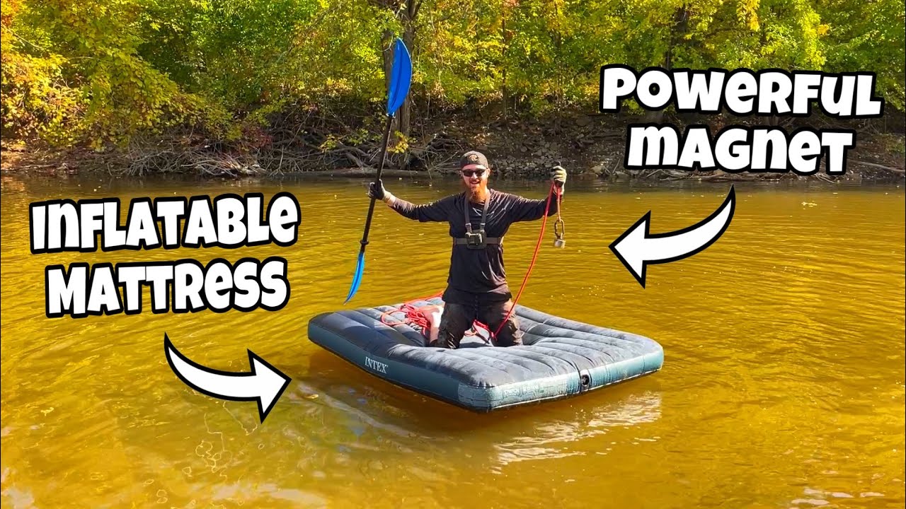 Inflatable Mattress Magnet Fishing - You Won’t Believe What I Found!