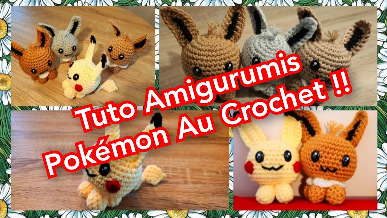 POKEMON Au crochet en Français Amigurumi Evoli Pikachu