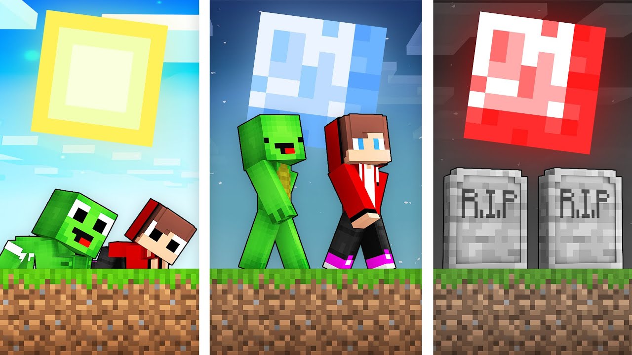 Mikey and JJ Survive The Birth of Moon in Minecraft (Maizen)