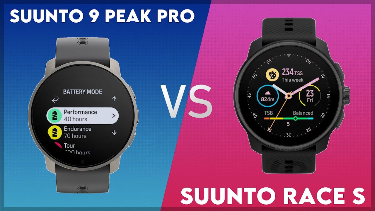 Suunto 9 Peak Pro vs Suunto Race S Comparison