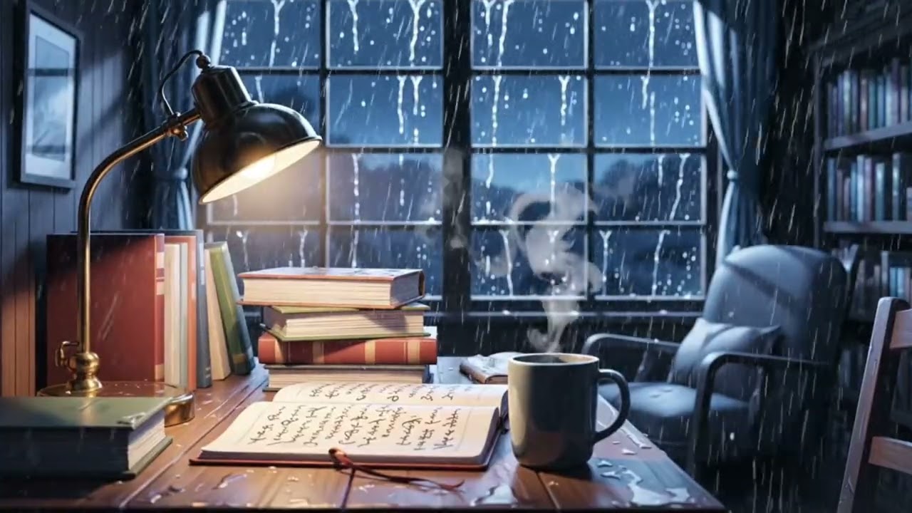 🎧Midnight Room - Lofi Beats for Deep Focus 🌧️ Rainy Night Study Ambience
