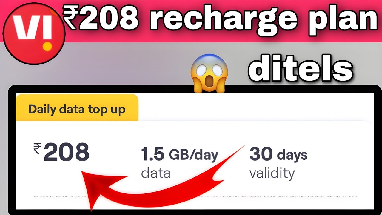 Vi ₹208 recharge plan details | kya validity milegi  | Vi plan ₹208 recharge | Vi plan details 208|