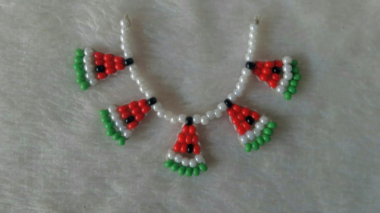 🍉Watermelon mala🍉/तरबूज माला/Thakorji kanth mala/jeco moti/Thakorji shingar/pusti shingar/malaji/#60