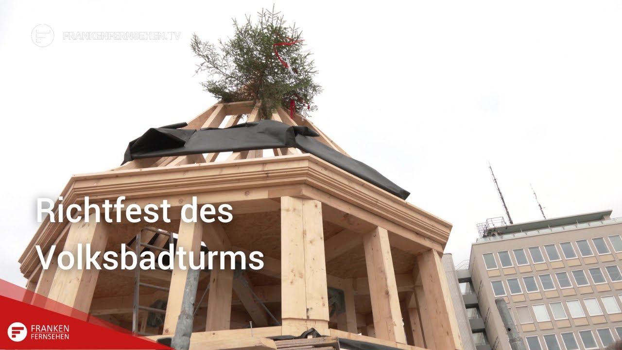 Ein ehemaliges Wahrzeichen Nürnbergs: Richtfest des Volksbadturms