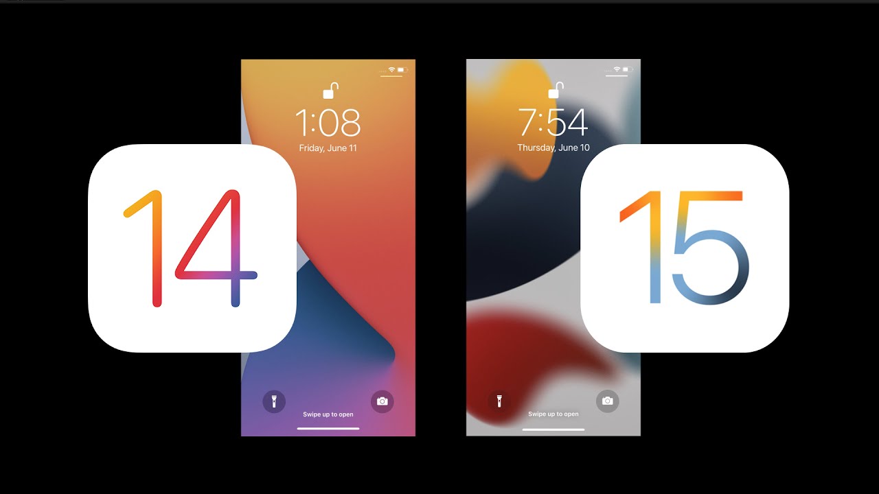 iOS 15 VS iOS 14 Design change