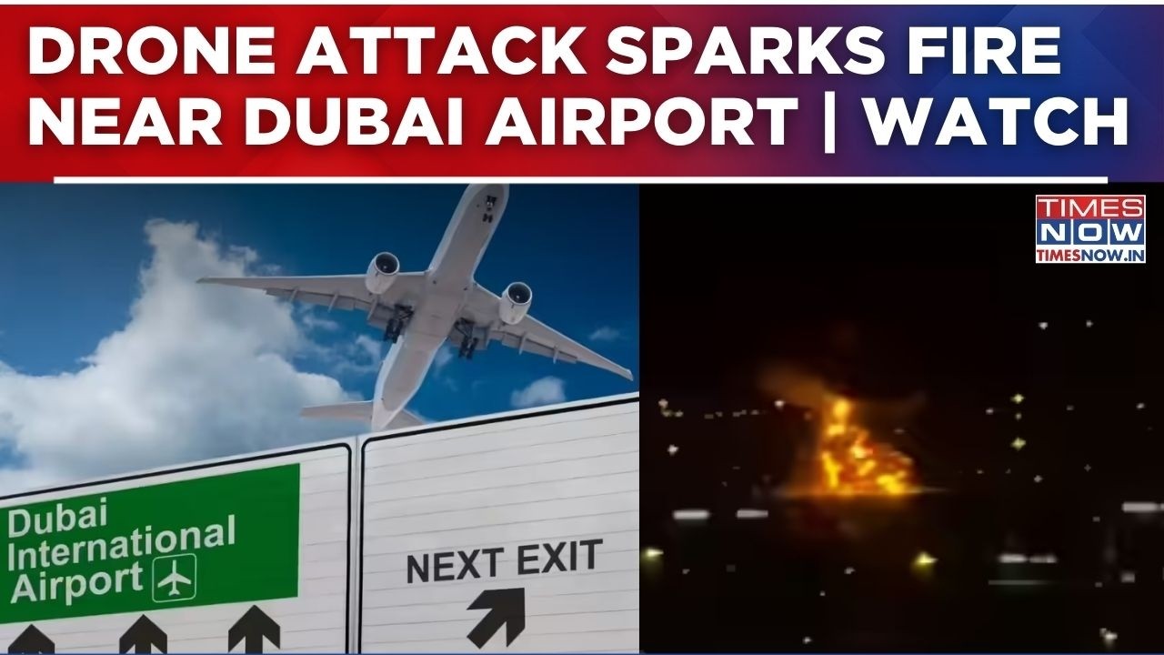 Fire Erupts Near Dubai Airport Following Drone Attack | Flights Suspended Amid Escalating Gulf War