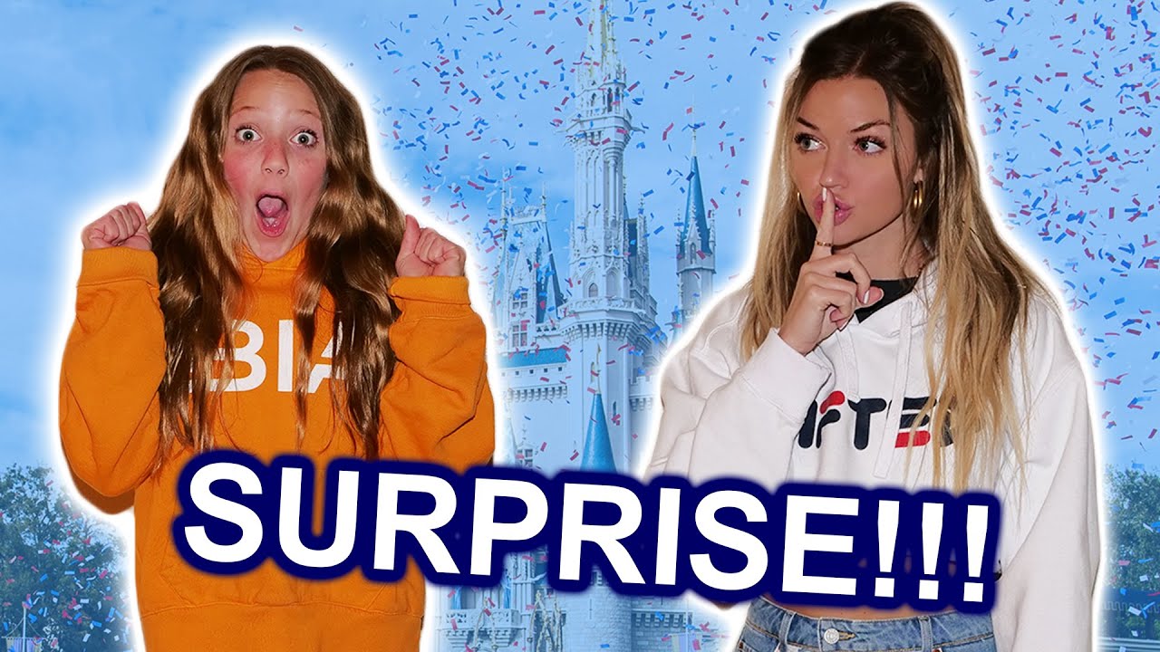 I SURPRISED MY 11 YEAR OLD SISTER AT DISNEY WORLD!! (emotional)