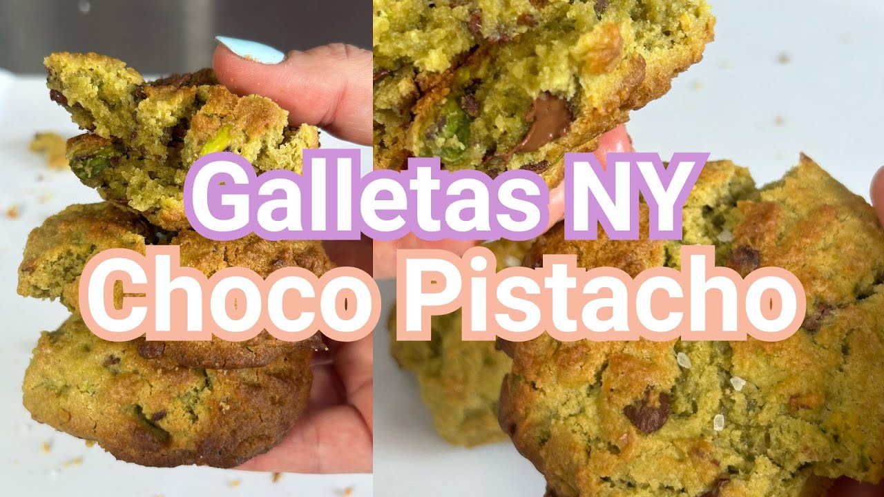 La mejor receta de Galletas Choco Pistacho 🍪| Galletas estilo New York fáciles y deliciosas