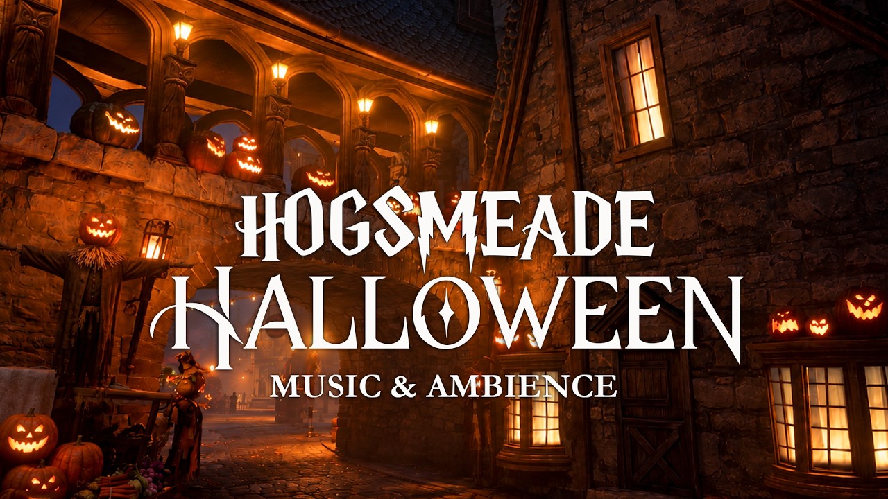 Spooky Hallows Eve at Hogsmeade - Calming Harry Potter Music & Cozy Fall Ambience - 5 Hours