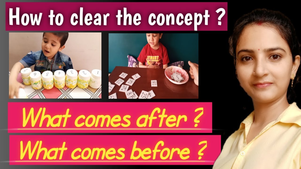 After/ Before/ Between numbers || clear the concept by play way activities at home ||
