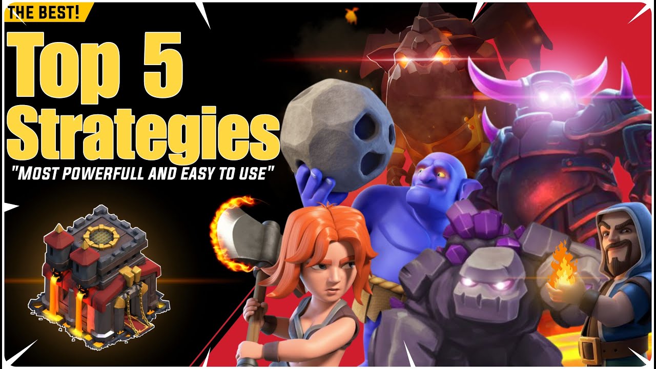 Top 5 Attack Strategies TH10 | Best Th10 Attack strategies 2023