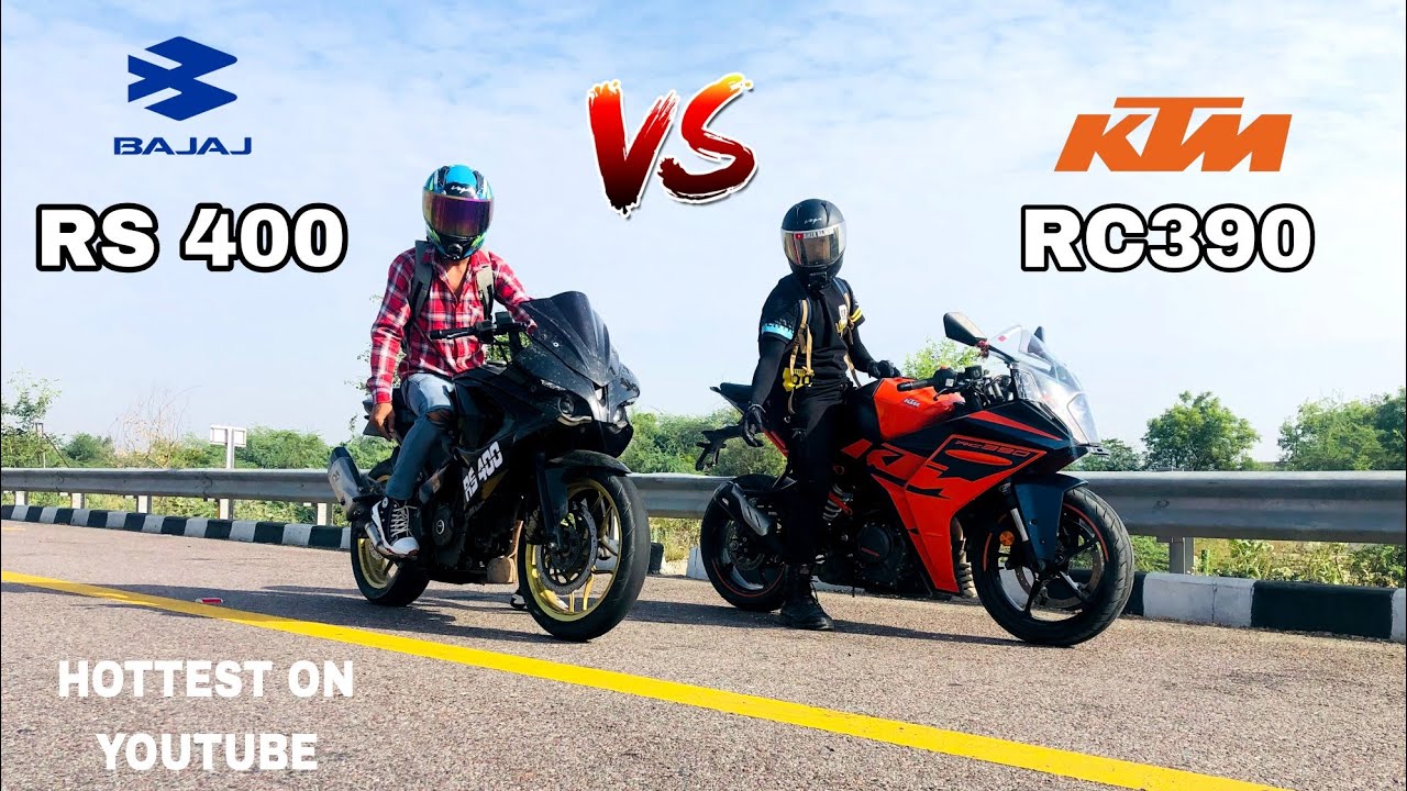 Bajaj pulsar rs 400 vs ktm rc 390 bs6 | most demanding video on YouTube | top end race 🔥
