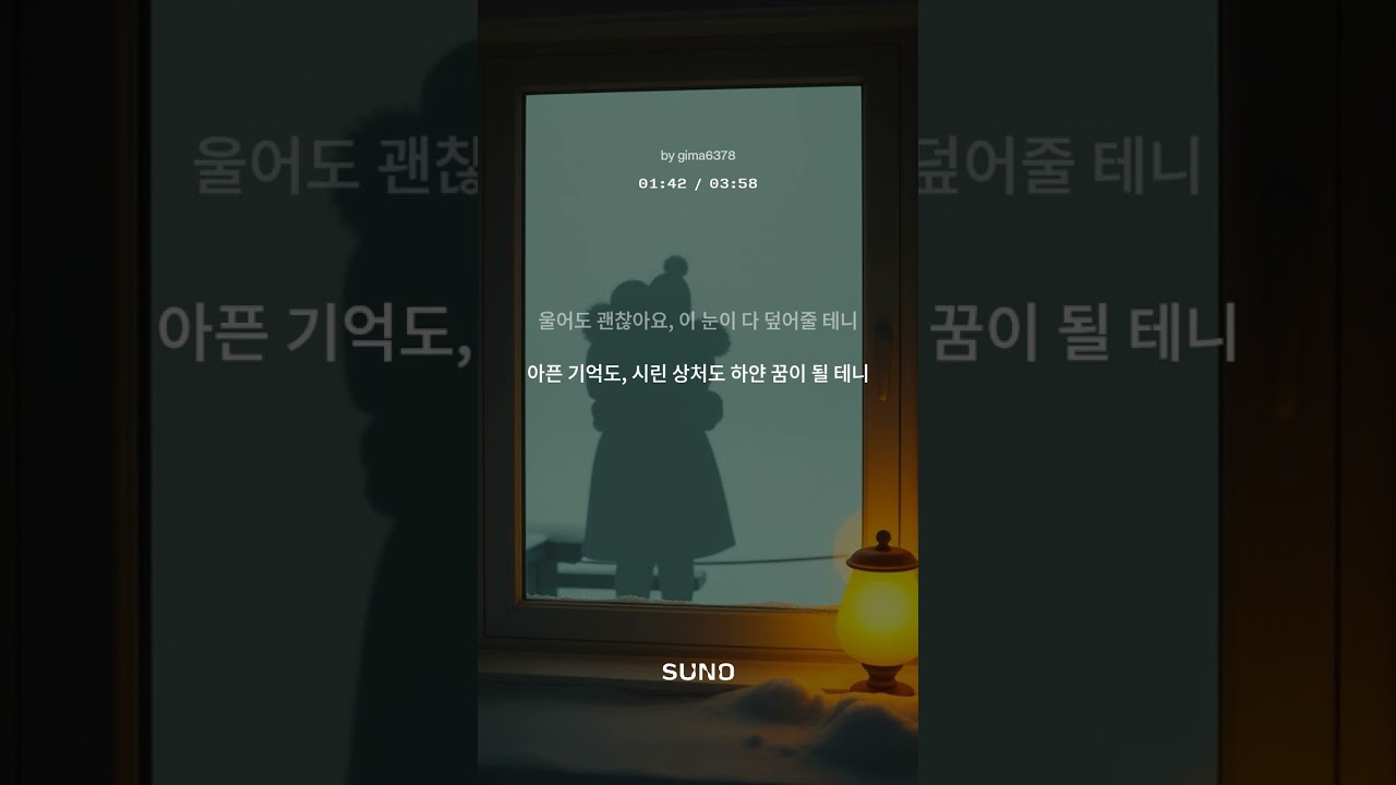하얗게 쌓인 겨울밤#50대 #음악 #고독 #감성 #인생노래 #ai작곡