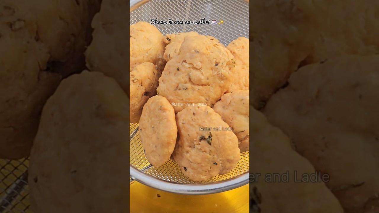 Mathri and Chai ❤️ Crispy Mathri Recipe | Tea Time Snack #shorts #mathri #foodie #snacks #crispy