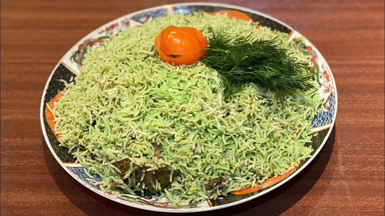 زمرد پلو نوروز طرز تهيه زمرد پلو مخصوص نوروز Zamarod Palaw Nowruz 1400 Afghan Zamarod Pulao