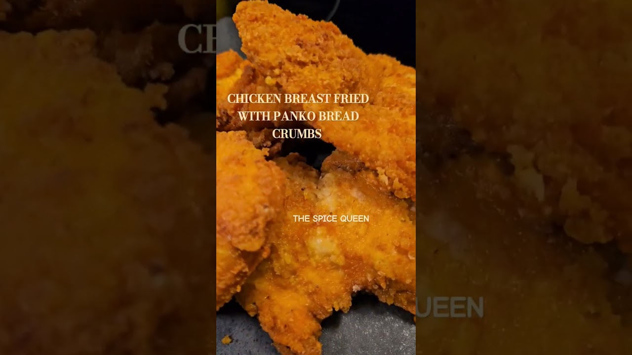 Crispy Chicken Breast Fried With Panko Bread Crumbs #friedchicken #friedchickenwithpankobreadcrumbs