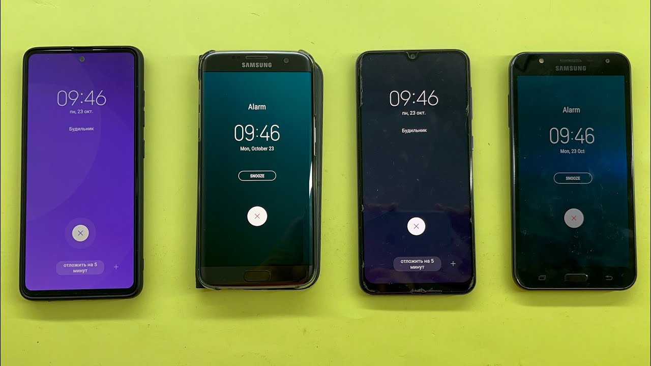 Alarm clock vs Timer on Four Phone Samsung A51/S7/A30s/J7 Neo