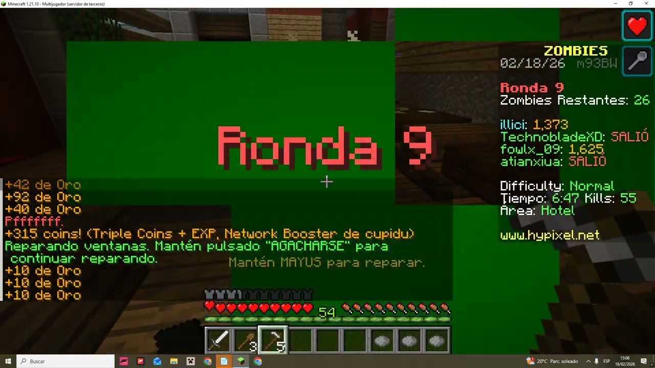 Zombies dead end Hypixel duo with fowlx_09