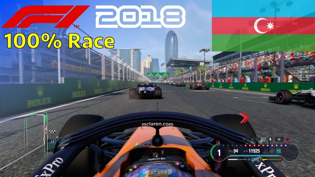 F1 2018 - Now We Can Fight With Fernando #4: 100% Race Baku