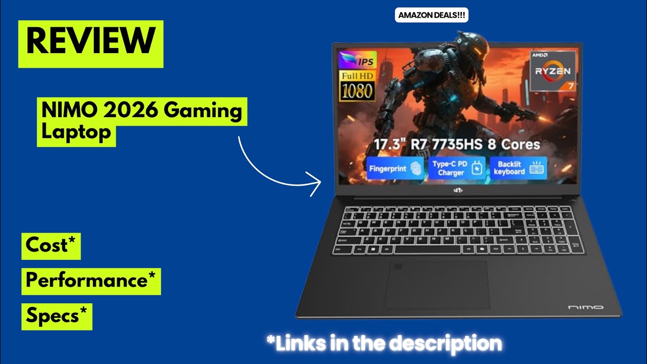 NIMO 2026 Gaming Laptop Review | Ryzen 7 7735HS Beats i7, 17.3” FHD, 16GB DDR5 | Best College Laptop
