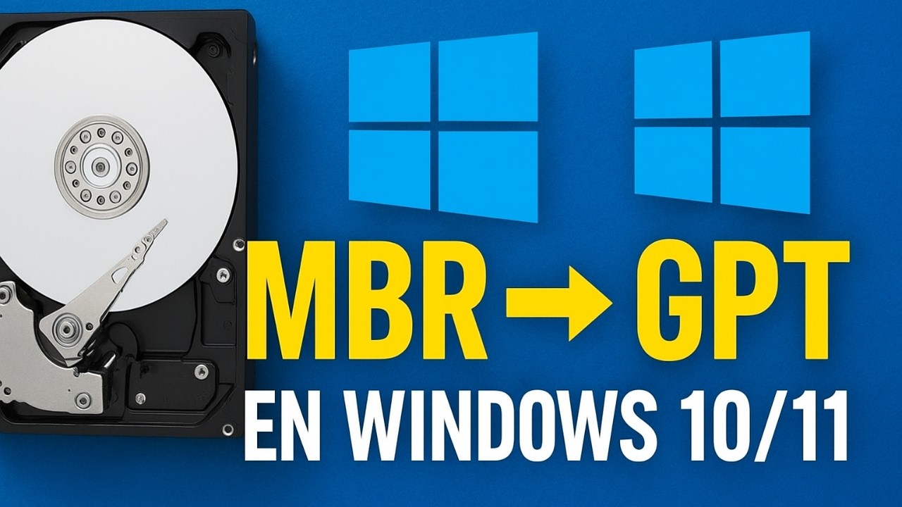 Cómo Convertir MBR a GPT en Windows 10/11 SIN Perder Datos (MBR2GPT Paso a Paso)