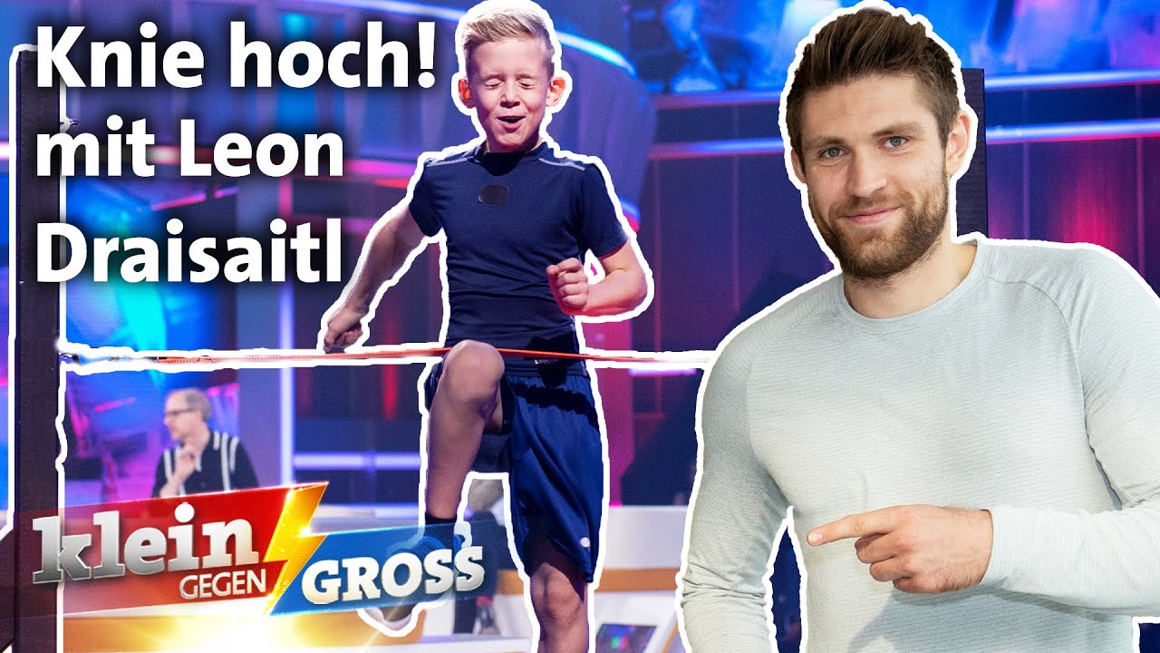 Wer schafft mehr Kniesprünge? Eishockey-Superstar Leon Draisaitl vs. Anton (8) | Klein gegen Groß