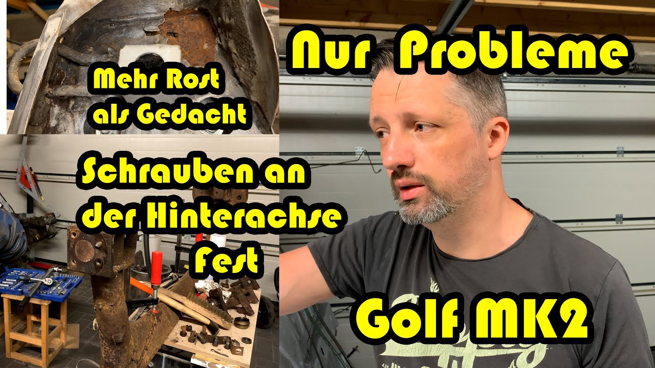 Hinterachse zerlegen und Unterboden versiegeln erweist sich als schwieriger wie Gedacht am Golf MK2