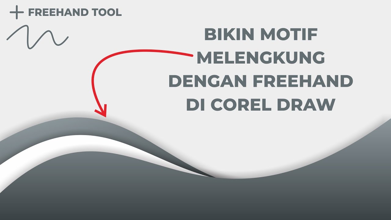4 MENIT BIKIN MOTIF MELENGKUNG DENGAN FREEHAND | BELAJAR COREL DRAW