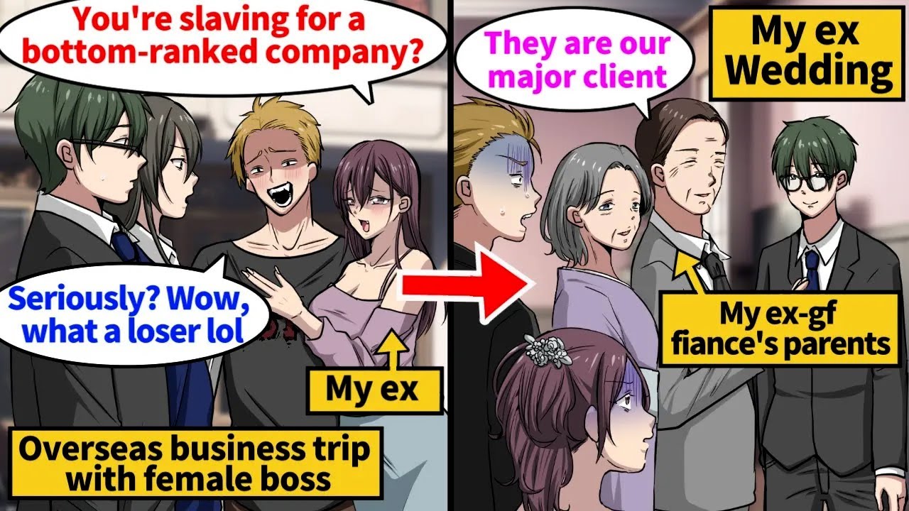 【Manga】On a business trip, I ran into my ex and her bf on a honeymoon, and they started mocking me.