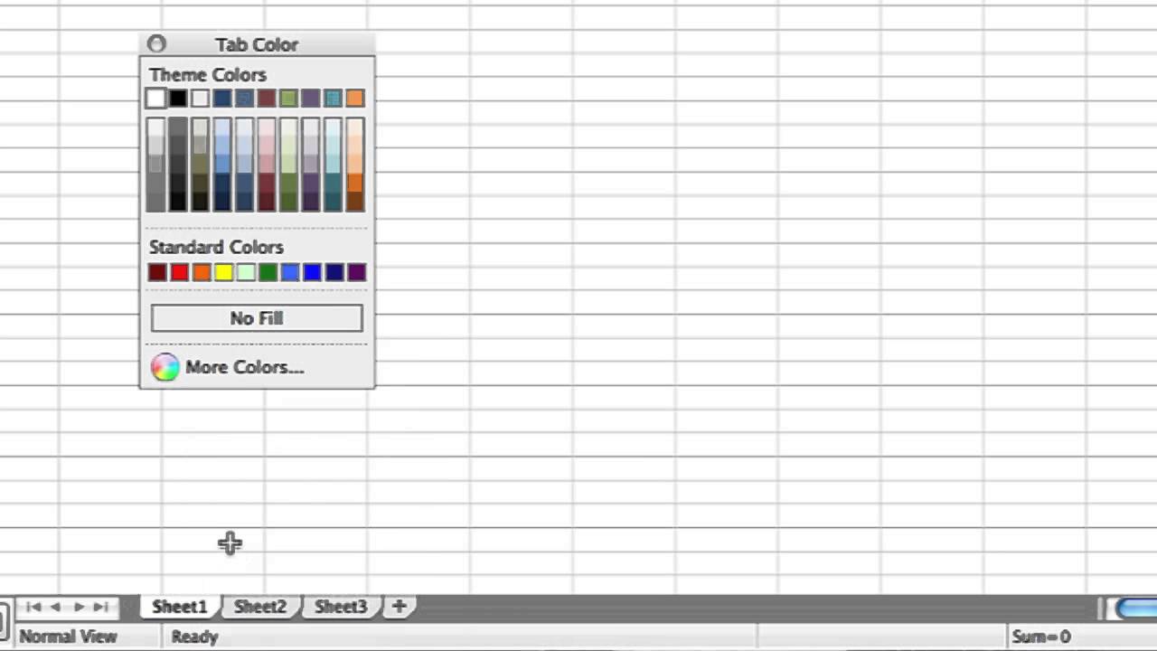How to Change the Color of the Worksheet Tabs : Macs & Computer Knowledge