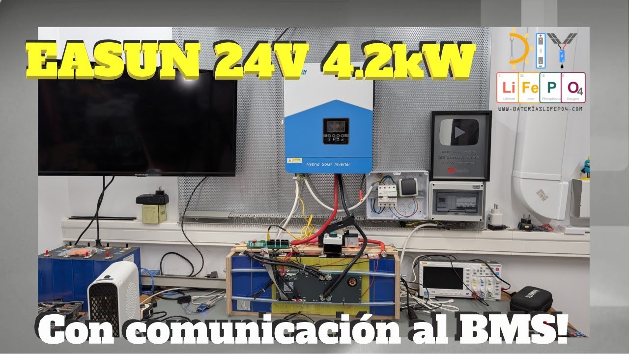 Review EASUN SMHIII 4.2kW 24v + batería casera 8s y BMS JK 🔋DIY Baterías LiFePO4🔋